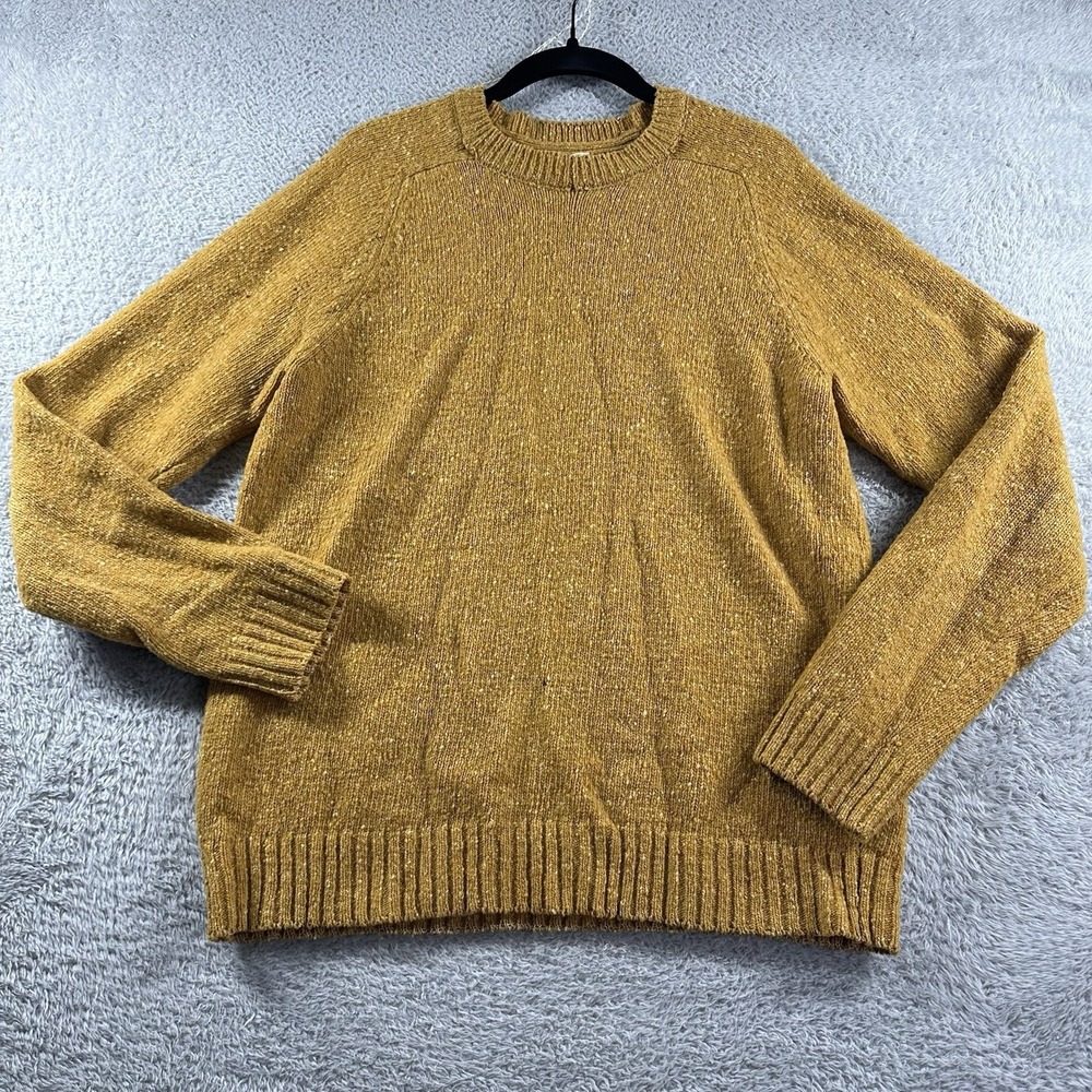 Octobre Editions Merino Wool Sweater Womens Small Crewneck Knit Mustard Yellow‎